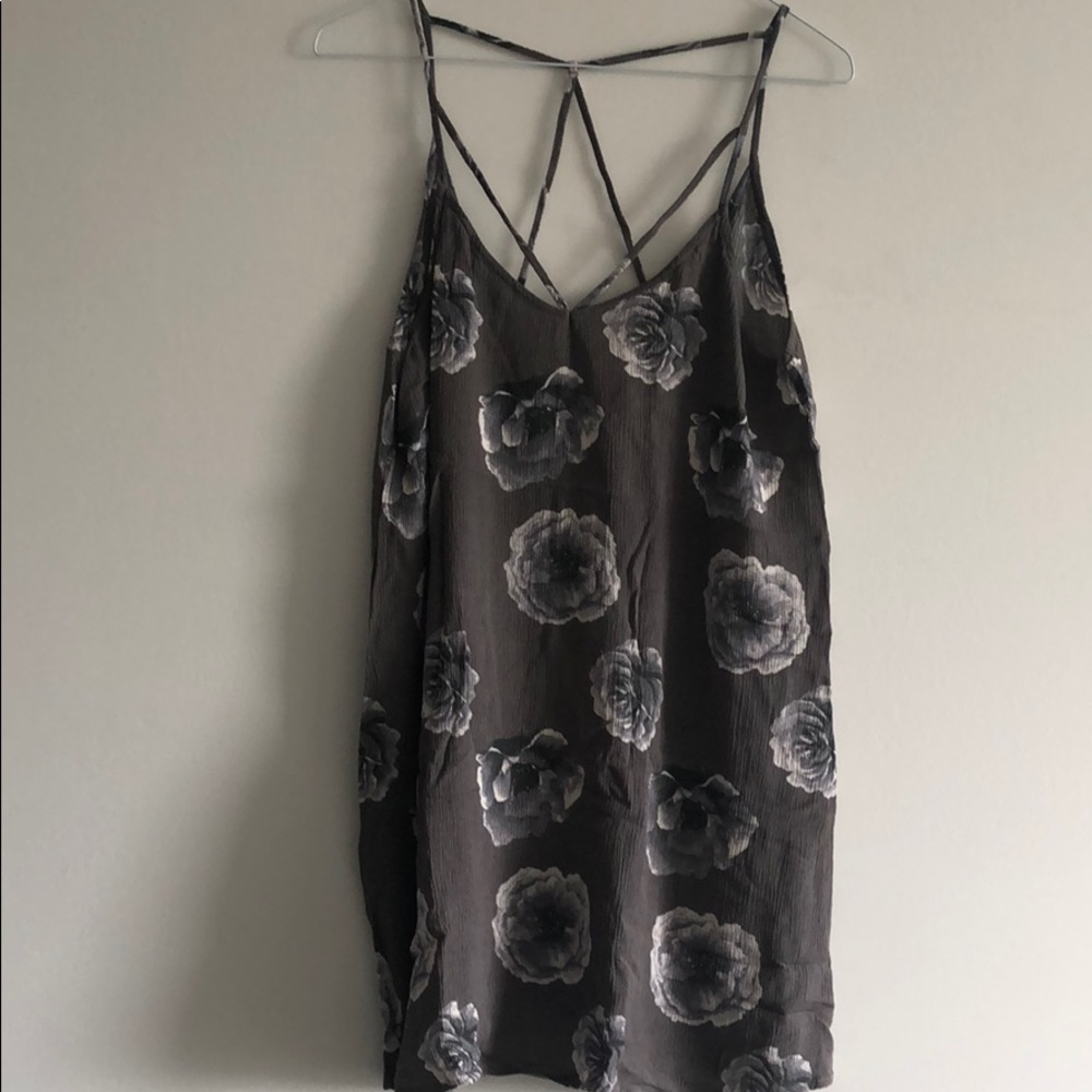 Grey floral dress